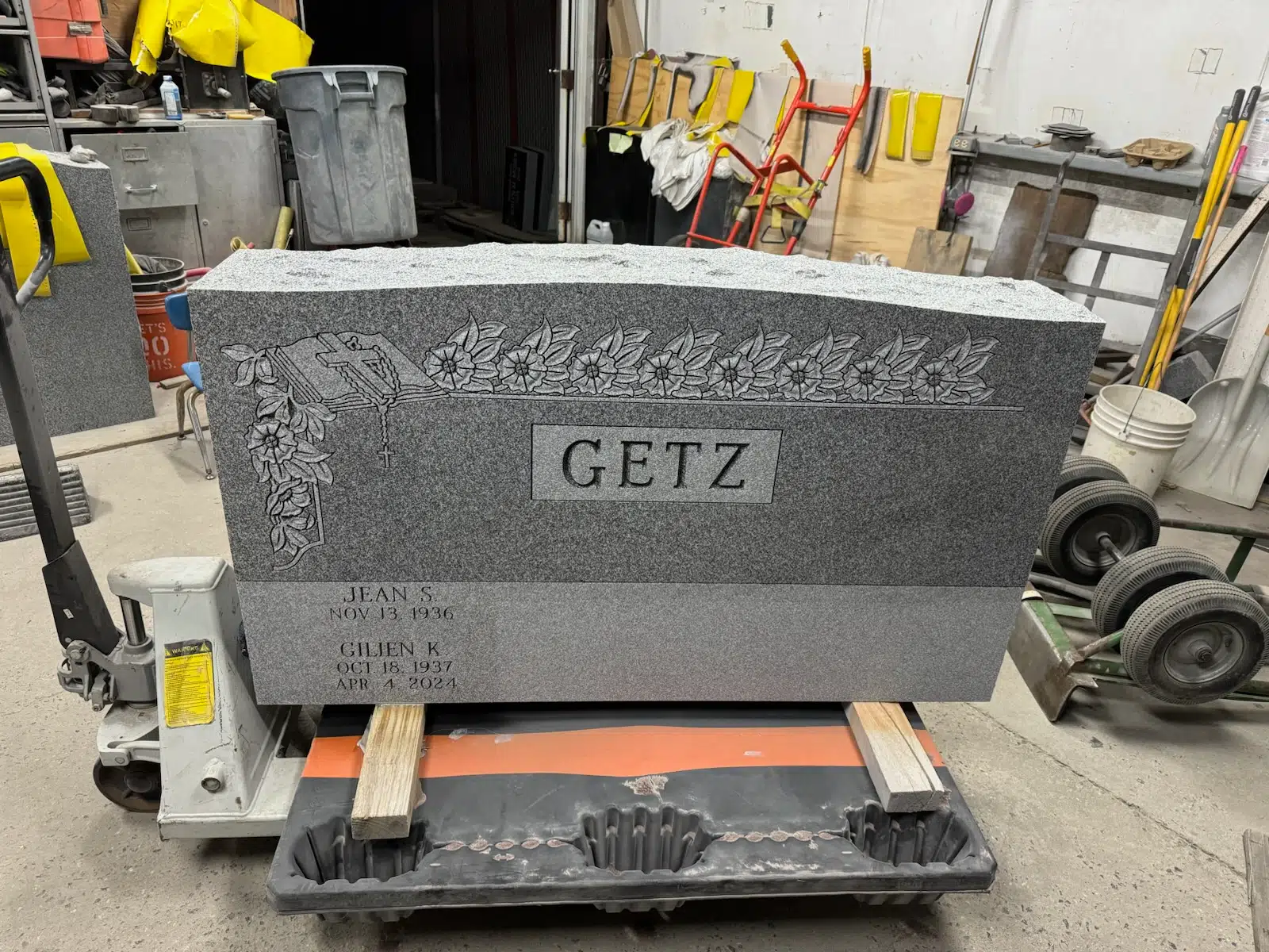Granite Headstone hand-carved by NJ Headstone Showroom in NJ — image 5