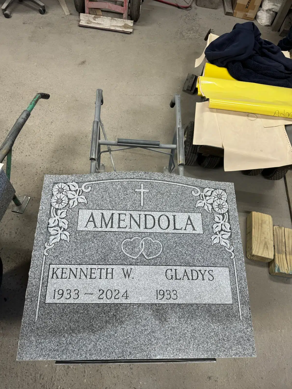 Granite Headstone hand-carved by NJ Headstone Showroom in NJ — image 2